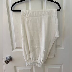 Princess Polly White Linen Pants